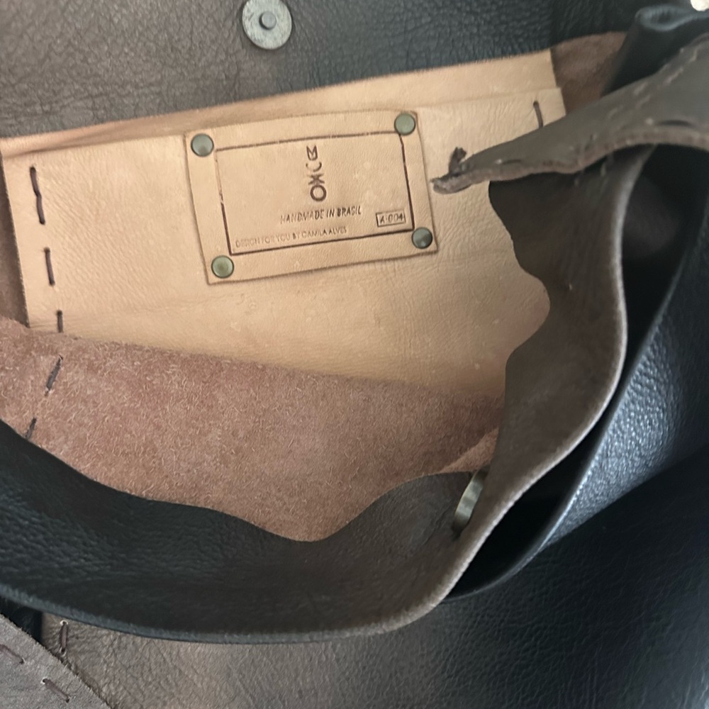 Brown Leather unisex cross body bag by Muxo - Picture 9 of 12